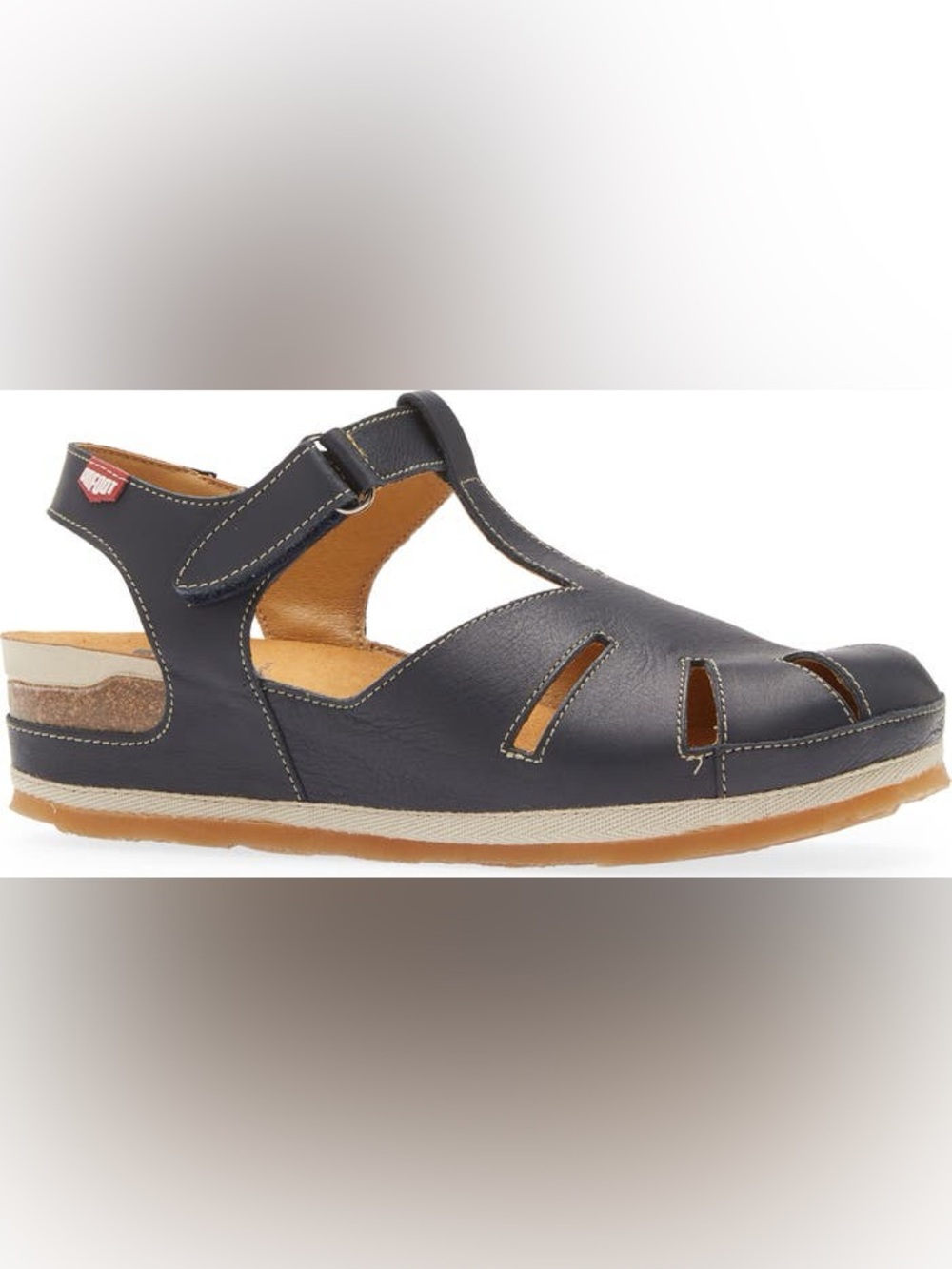 Onfoot Fisherman T Strap Sandals Leather Navy Blue size 9.5 - Picture 15 of 16